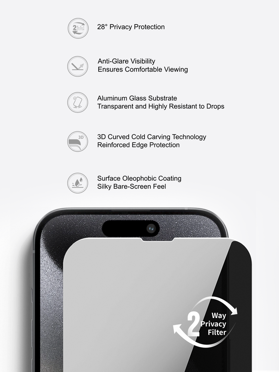 HD Privacy Tempered Glass