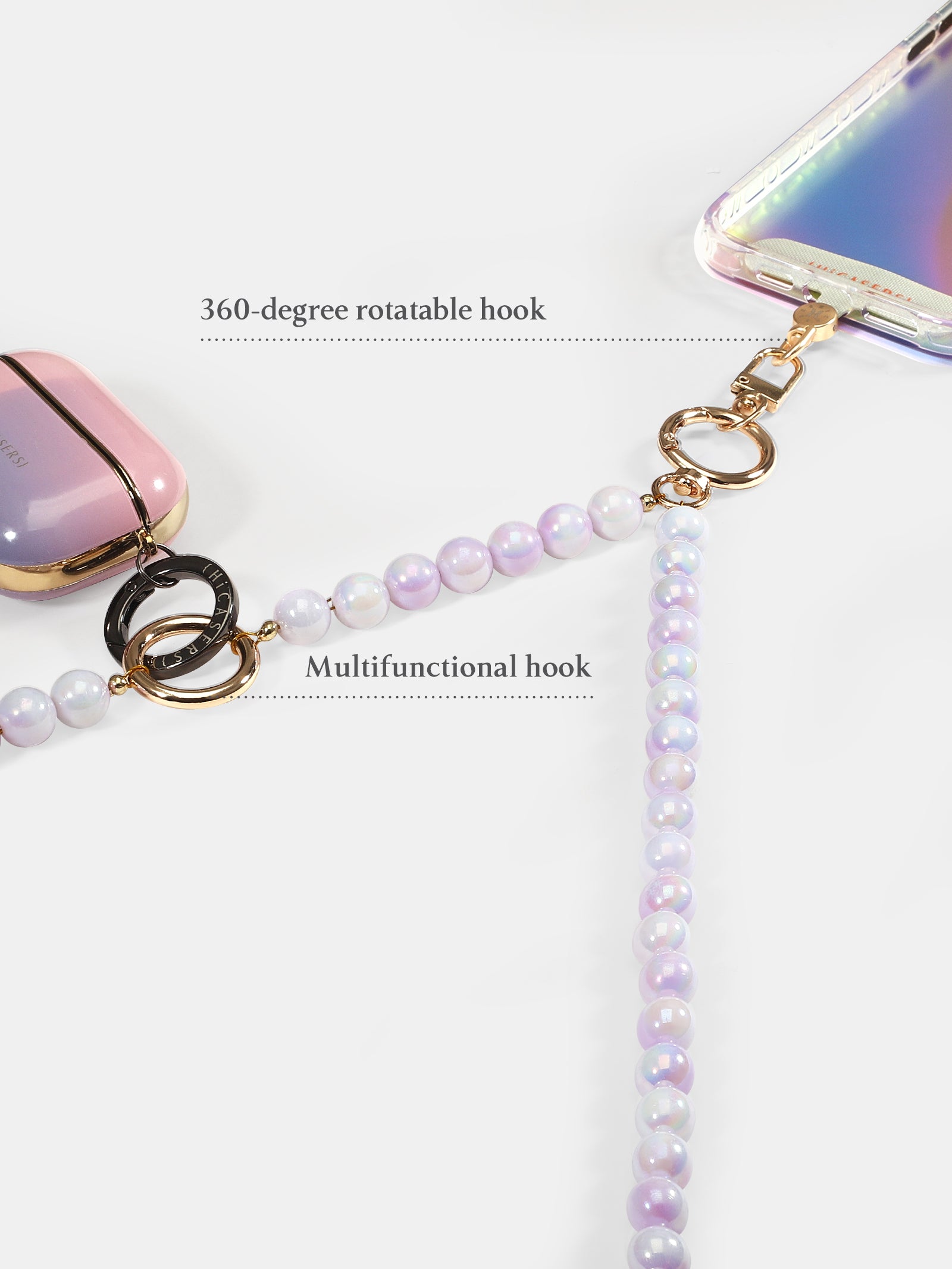 Pearl Cross-body Charm - Pink