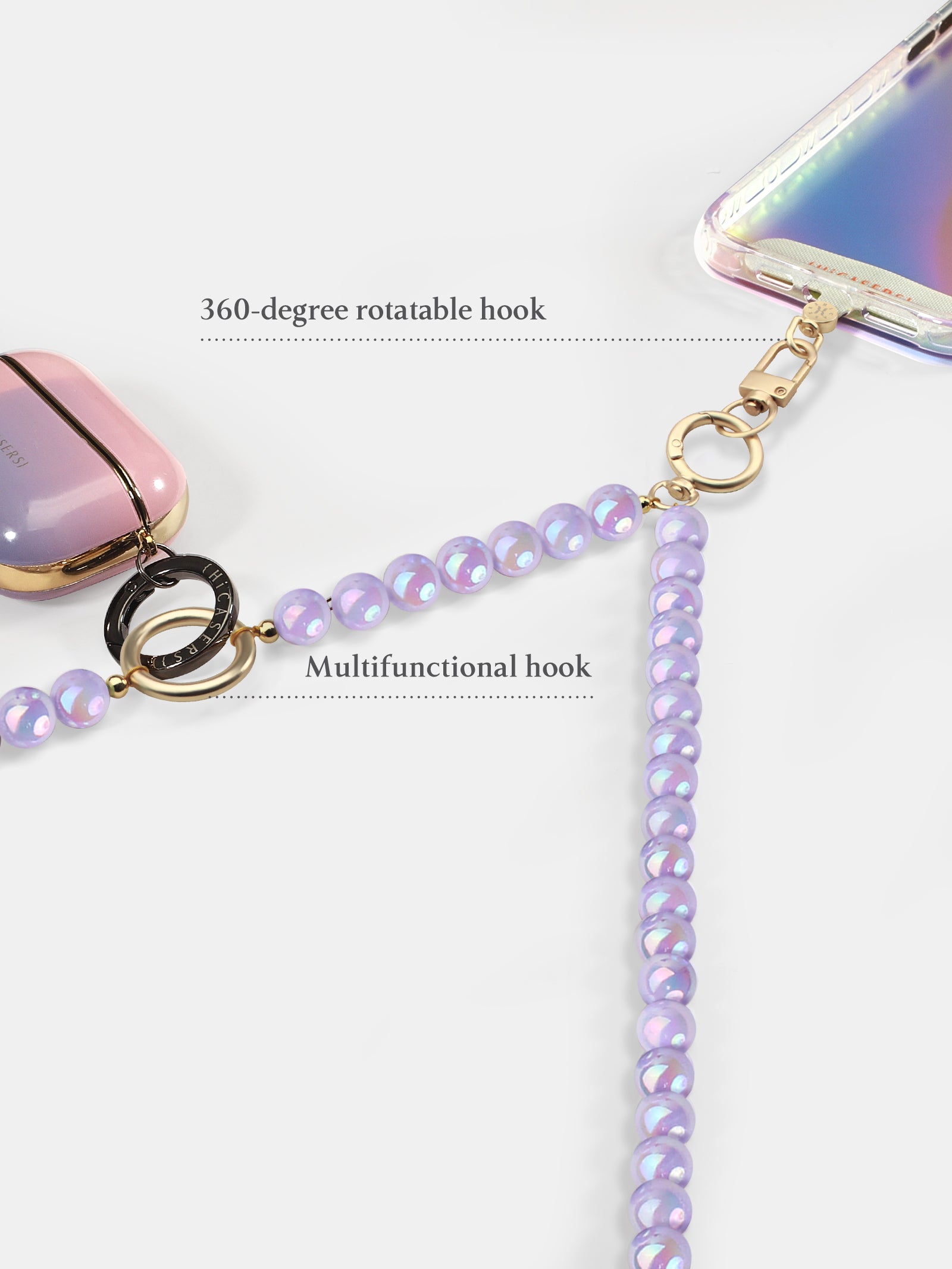 Pearl Cross-body Charm - Pink